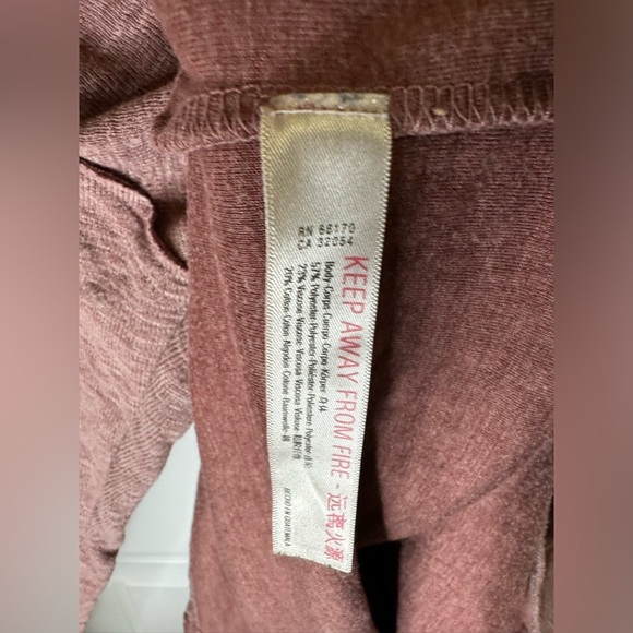 Free People Beach Heathered Red Burgundy Button Up Shirt - Picture 6 of 6